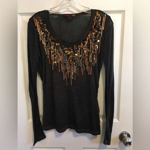 EUC Rock n Roll Cowgirl burnout tee. Size M.